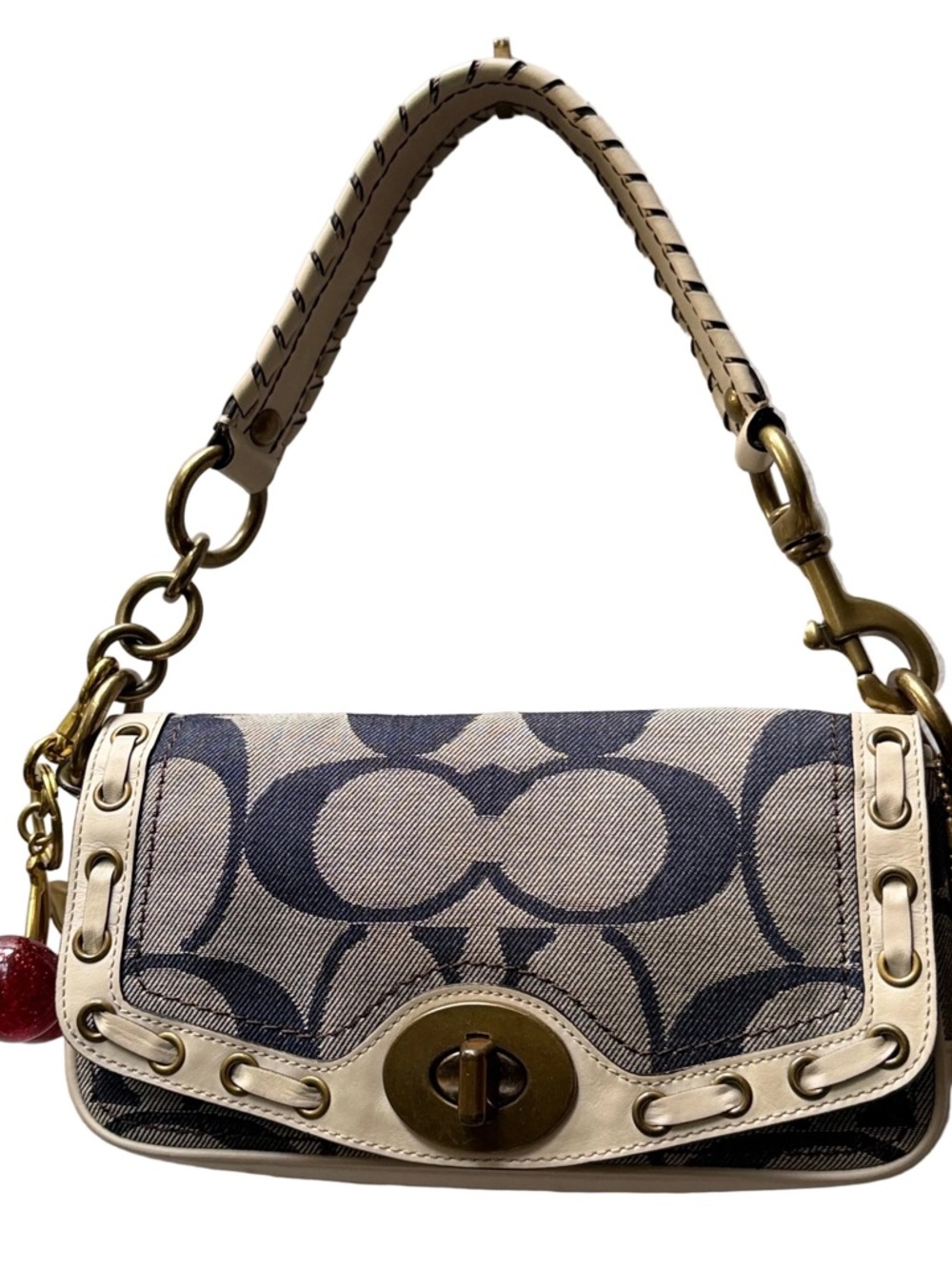 Coach signature Denim jacquard Legacy Whipstitch Shoulder bag 10487